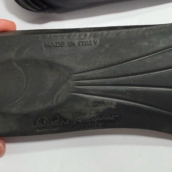 Salvatore Ferragamo Black Leather Gancini Bit Driver Loafers - Size 11 EEE Wide - Picture 11 of 16